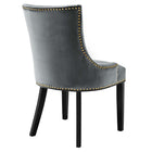 Modway Marquis Performance Velvet Dining Chairs - Grey - 2 Pack-Assembly Required