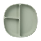 b.box Silicone Plate + Lid - Sage-Strong non-slip silicone suction base that lasts – pull tab to release