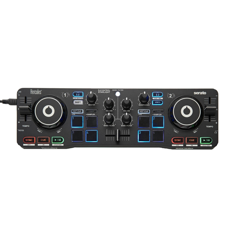 Hercules DJCONTROL STARLIGHT DJコントローラ124 Hercules DJControl Starlight Portable USB DJ Controller | staples.ca