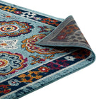 Modway Entourage Odile Distressed Floral Moroccan Trellis Area Rug - 5 ft W x 8 ft L - Blue Red Orange Yellow-8