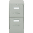 Staples Vertical Letter File Cabinet - 2-Drawer - Grey-Smooth-gliding, fully progressive, ball bearing suspension for smooth operation