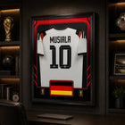 Frameworth Official FIFA World Cup 2026 Germany Jamal Musiala Framed Replica Jersey - 25.75" x 33.75"-Finished size 25.75" x 33.75", a vertical display sized for living rooms, offices, fan caves and sports rooms.