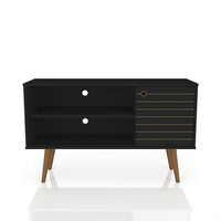 Manhattan Comfort Liberty 42.52" TV Stand, Black (212BMC8)-Free Standing TV Stand for Living Room and Bedroom use.