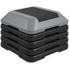 Soozier Aerobic Exercise Step Platform - Grey-Height adjusts to 5 levels for versatility