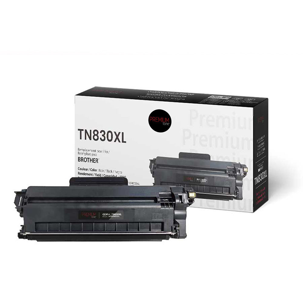 Premium Tone Brother TN830XL Compatible Toner - High Yield - Black