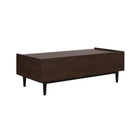 Manhattan Comfort Duane 47.24" Mid-Century Modern Coffee Table - Dark Brown and Black-Home Assembly Required. All Hardware Included