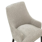 Manhattan Comfort Beever 24" Modern Chenille Upholstered Dining Armchair - Taupe-Rubberwood Frame with Dark Walnut Finish