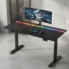 MotionGrey Chroma 4-Motor Electric Standing Desk with One-Piece Desktop - 55.1 in - Black - 1 Set-Four-motor lifting system is designed to support smooth height changes for sit-stand work