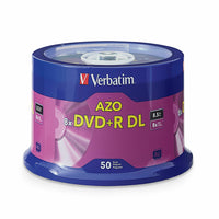 Verbatim 8.5GB 8x DVD+R DL with Branded Surface - 50 Pack-Double Layer DVD+R media format