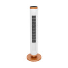 Seville Classics UltraSlimLine Oscillating Tower Fan with Light - White-3 Breeze Modes: Constant (even fan speed), Sleeping (speed gradually lowers), Natural (speed varies to simulate breeze)