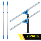 Gritt Commercial Window Washing Kit - 18" Swivel Window Squeegee - 6' Telescopic Pole - 2 Pack-Tools easily attach to the included telescopic 6' pole