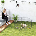 PawHut Foldable Metal Exercise Dog Playpen, Expandable Pet Fence - 8 Panels-Combine multiple sets for a larger, more versatile activity area for pets