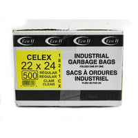 Eco II Garbage Bags - 22" x 24" - Strong - Clear Tint - 500 Pack-22" x 24"