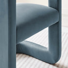 Modway Winslow Performance Velvet Barrel Accent Chair - Cadet Blue-Stain-Resistant Upholstery
