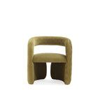 Manhattan Comfort Corvette 28.7" Mid-Century Modern Velvet Upholstered Dining Chair - Olive Green-Mid-Century Modern Dining Chair for Dining Room and Living Room Usage