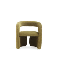 Manhattan Comfort Corvette 28.7" Mid-Century Modern Velvet Upholstered Dining Chair - Olive Green-Mid-Century Modern Dining Chair for Dining Room and Living Room Usage
