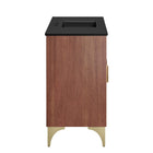 Modway Daylight 48" Bathroom Vanity - Black/Walnut-Fixtures Not Included