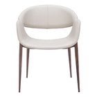 Zuo Limay Dining Chair - Beige/Walnut - Set of 2-Plush and durable faux leather fabric