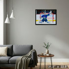 Thatcher Demko Canucks Glove Save - Framed Canvas - 31" x 22"-Ready to hang - arrives fully assembled