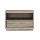 Manhattan Comfort Navis 32" Contemporary 1-Drawer Nightstand - Natural Oak-Wood-look finish offers a warm, natural appearance popular in modern furniture design