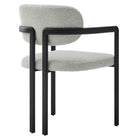 Modway Elio Barrel Fabric and Metal Dining Chair - Black/Dove Grey-8