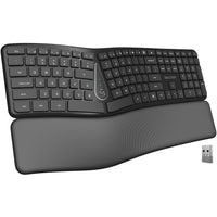 Delton KB250 Wireless Ergonomic Keyboard - Black-Wireless 2.4GHz connection provides high freedom of movement and prevents you from having to detangle cords