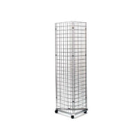 Wamaco Triangle Base Kit with Three 2' x 4' Grid Panels - Chrome-All-in-One Kit - No need to search around confused by what gridwall parts work together because, once assembled, this kit provides a functional Triangle display unit.