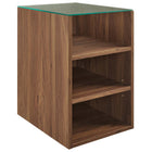 Modway Render 62" Wall-Mount Double Sink Bathroom Vanity - Walnut/Black-Assembly Required