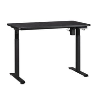 Sauder Miscellaneous Office Adjustable Height Desk - Black-Electric height adjustment from 28.35" to 47" – perfect for any stature or working position