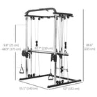 Soozier 3 In 1 Smith Machine-Double pulleys with 15 positions enhance targeted muscle training