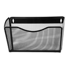 Winnable Wall Files - 8 1/2" H x 14" W x 3 3/8" D - Black - 3 Pack-This wall pocket set includes hardware for wall mounting so your files will always be within reach