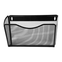 Winnable Wall Files - 8 1/2" H x 14" W x 3 3/8" D - Black - 3 Pack-This wall pocket set includes hardware for wall mounting so your files will always be within reach