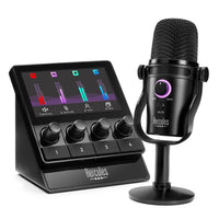 Hercules Stream Starter Kit-Complete management of your audio: audio source configuration via the hercules stream control software, up to 8 tracks simultaneously, 2pages of4tracks each, 4 volume level management encoders (with mute support), USB microphone compatibility