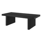 Hudson&Canal Soren 48"W Rectangular Coffee Table - Black Grain-Tabletop features a weight capacity of 60 lbs
