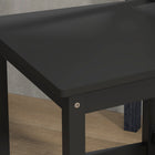 HOMCOM Counter Height Bar Stools with Cross Back and Footrest - Black - 2 Pack-Painted surface is water-resistant and easy to clean
