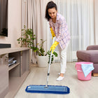 Gritt Commercial All-In-One 48” Microfiber Dust Mop Set with 72" Telescopic Handle - 4 Pack-Handle Length: 40" to 72"
