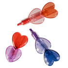 Pep Rally Stacking Highlighters - Chisel tip - Hearts - 5 Pack-Heart shaped