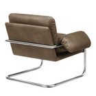 Modway Ansel Vegan Leather Accent Chair - Mushroom-Non-Marking Foot Pins