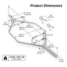 MotionGrey Olympic Hex Trap Bar for Deadlifts and Strength Training - 140 cm - Silver-7