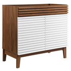 Modway Render 36" Bathroom Vanity Cabinet - White/Walnut-7