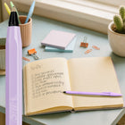 BIC Cristal Xtra Smooth Pastel Ballpoint Stick Pens - 1.0 mm - Black Ink - 8 Pack-Pastel colours: the bic cristal pastel ballpoint pen has a barrel and cap coloured in trendy soft hues: purple, green, yellow and blue