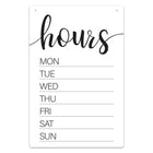 Cosco Indoor Dry Erase Business Hours Sign - 8" x 12" - White/Black-This dry erase business hours sign allows you to easily write and update hours, messages, or announcements as needed