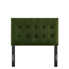 Modway Emily Stain-Resistant Performance Velvet Twin Size Headboard - Moss Green-Assembly Required
