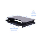 Rocelco ADR Adjustable Height Desk Riser & BASE Balance Board Standing Desk Bundle - Black-Black Metal Finish with Black Wood Shelves
