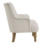Modway Ellington Fabric Upholstered Accent Armchair - Salt-Classic Turned Front Legs