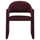 Modway Talia Performance Velvet Dining Armchair - Mulberry-8