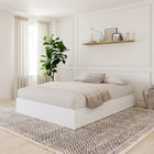 Nexera 3-Drawer Storage Bed Frame - Full Size - White-Includes a system of slats for mattress support so it doesn't require a box spring, the perfect budget-friendly choice!