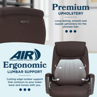 La-Z-Boy Mercer Air Lumbar Executive Office Chair - Brown-ComfortCore Plus with memory foam and coil layered seat cushion provides plush, reliable support that lasts