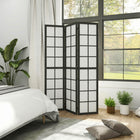 HOMCOM 3 Panel Freestanding Room Divider for Bedroom - Black-No assembly required 