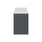 Modway Bryn 48" Wall-Mount Bathroom Vanity - Grey/White-Ceramic Sink With Integrated Countertop